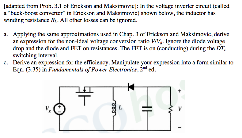Solved adapted From Prob 3 1 Of Erickson And Maksimovic Chegg