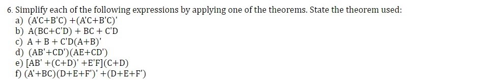 Solved Simplify Each Of The Following Expressions By | Chegg.com