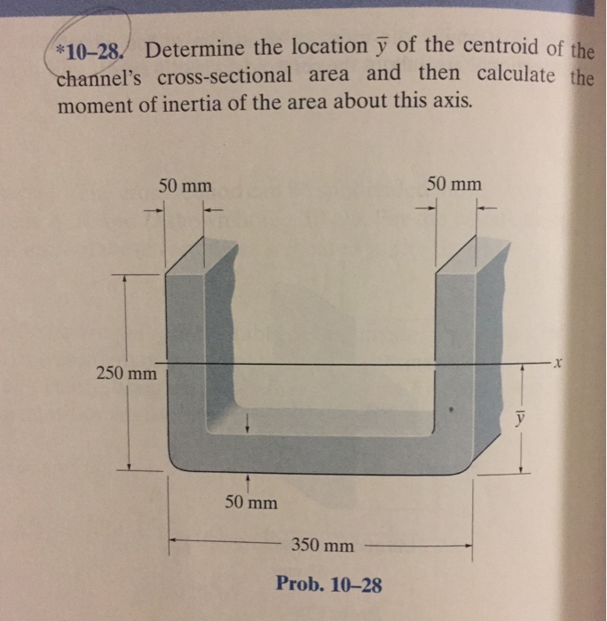Solved Determine The Location Y Of The Centroid Of The Chegg