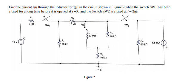 Solved Find the current i(t) through the inductor for t≥0 in | Chegg.com