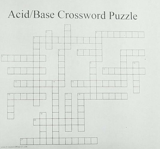 Solved Acid/Base Crossword Puzzle ssww CrosswordWeer er com Chegg com