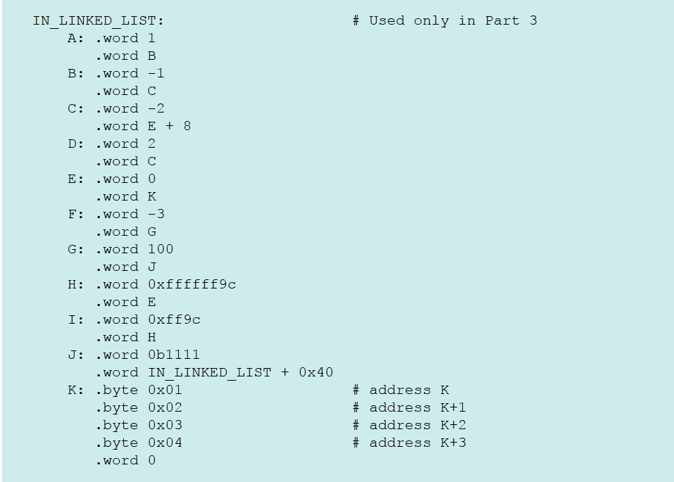 Solved How would we write assembly code for a linked list? | Chegg.com
