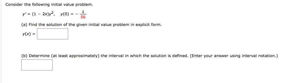 Solved Consider The Following Initial Value Problem Y 4169