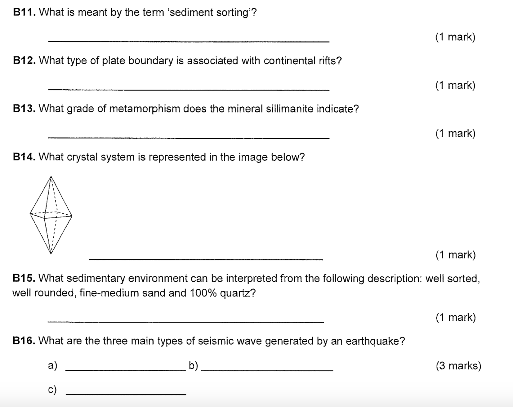 Solved B11. What Is Meant By The Term ?sediment Sorting'? (1 | Chegg.com