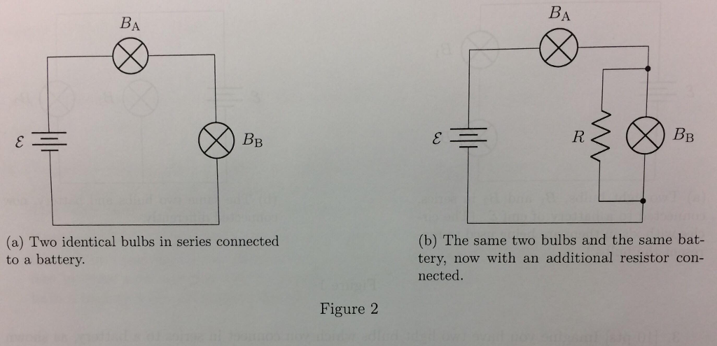 Solved Two Identical Light Bulbs Are Initially Connected To | Chegg.com