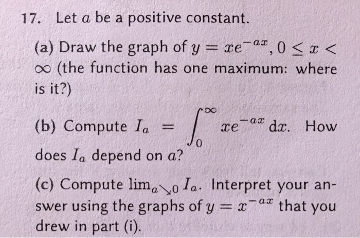 Solved Let a be a positive constant. Draw the graph of y = | Chegg.com