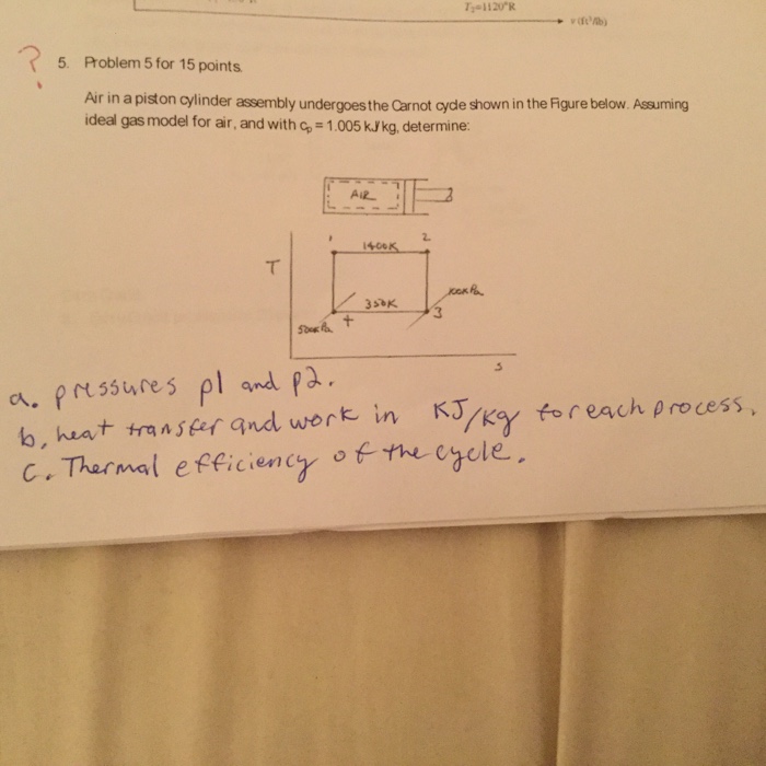 Solved Air in a piston cylinder assembly undergoes the