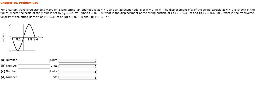 Solved For a certain transverse standing wave on a long | Chegg.com