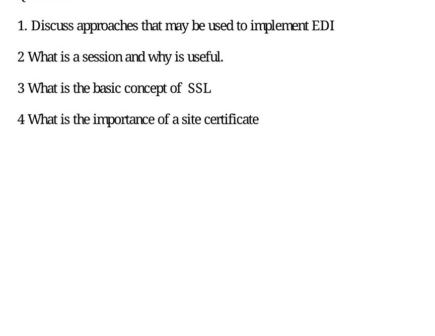 Solved 1. Discuss Approaches That May Be Used To Implement | Chegg.com