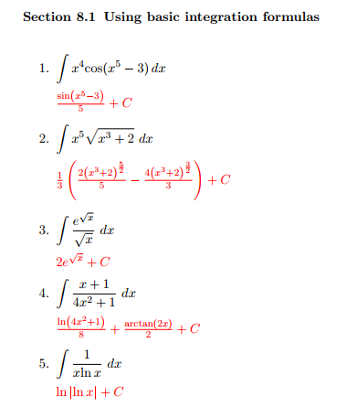 Solved Using basic integration formulas integral x^4 cos | Chegg.com