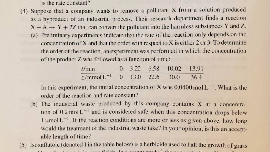 is the rate constant? (4) Suppose that a company | Chegg.com