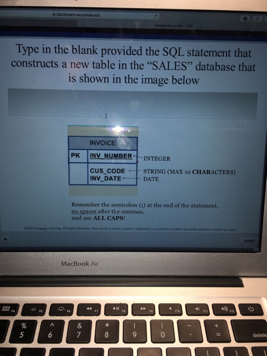 Solved Type in the blank provided the SQL statement that | Chegg.com