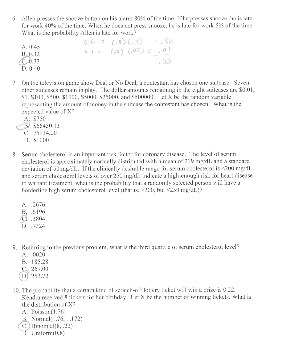 Show How to solve these problems- Show all work | Chegg.com