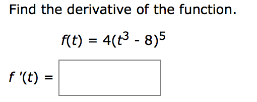 Solved Find the derivative of the function. f(t) = (6t2-6t + | Chegg ...