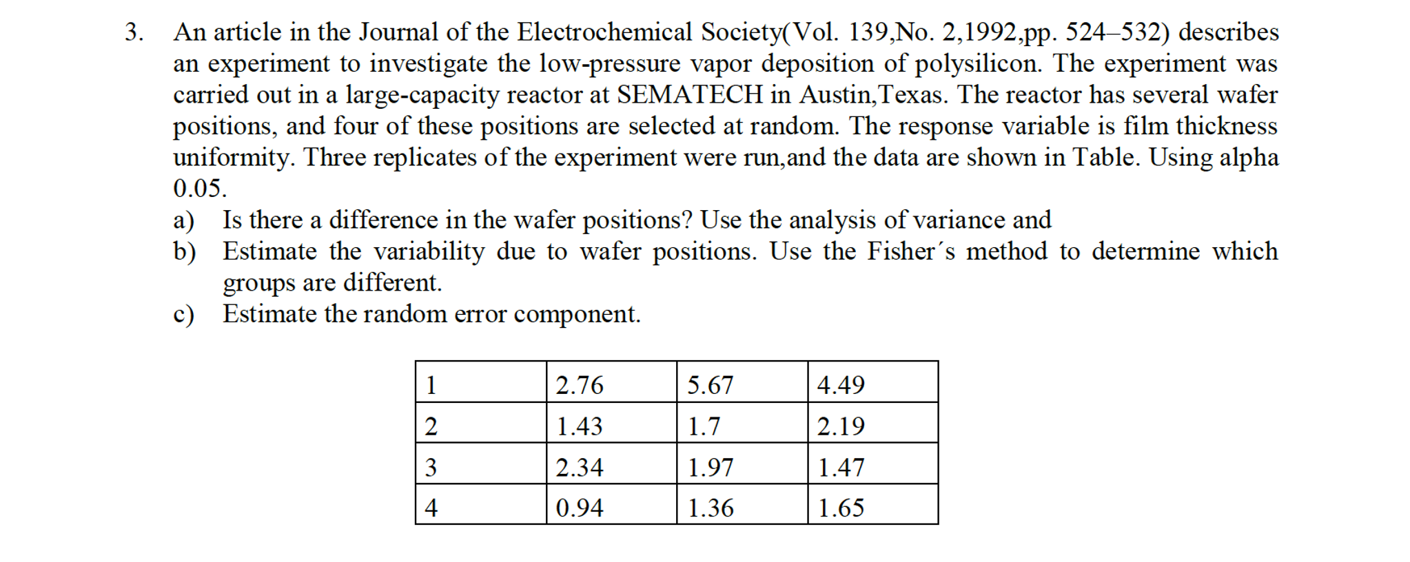 Solved An article in the Journal of the Electrochemical