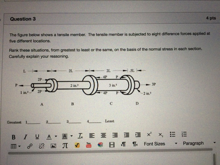 Solved The Figure Below Shows A Tensile Member. The Tensile | Chegg.com