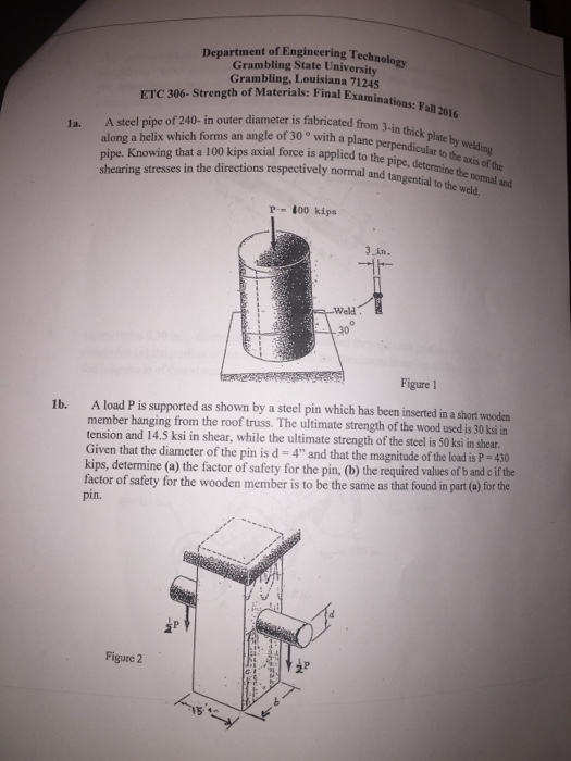 Solved Department of Engineering Technola Grambling State