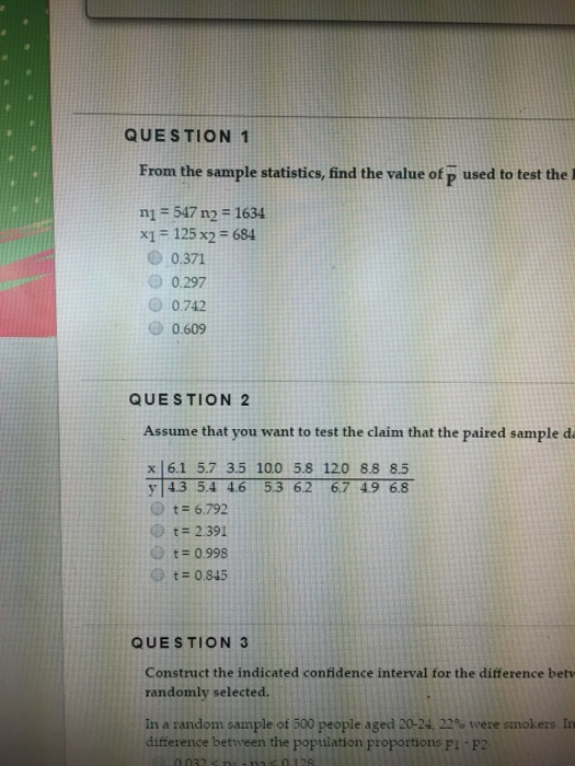 solved-from-the-sample-statistics-find-the-value-of-p-used-chegg