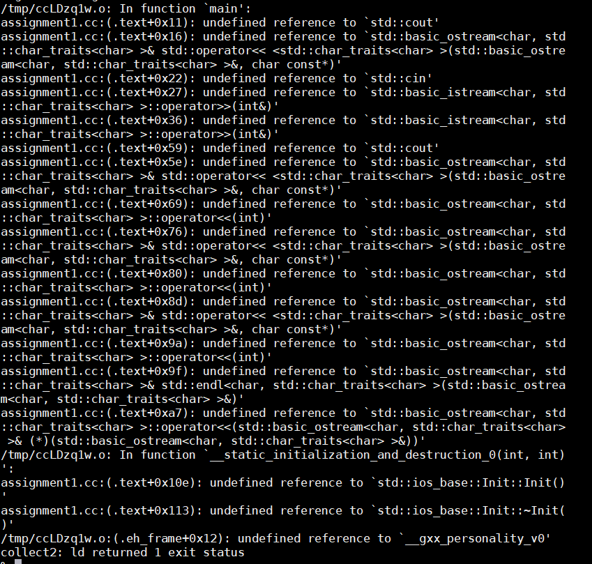 Solved I'm receiving an error when I try to compile my code. | Chegg.com