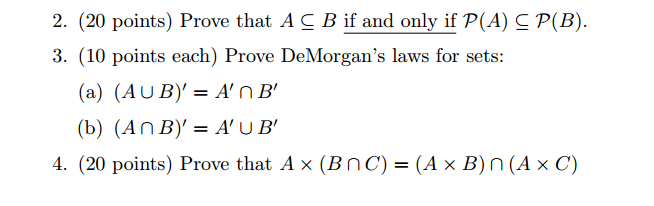 Solved Prove That A B If And Only If P(A) P{B). 3. Prove | Chegg.com