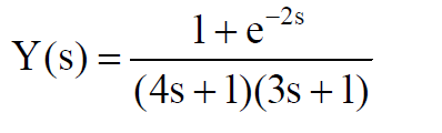 Solved y(s) = 1+e^-2s/(4s+1)(3s+1) coulde somebedy inverse | Chegg.com