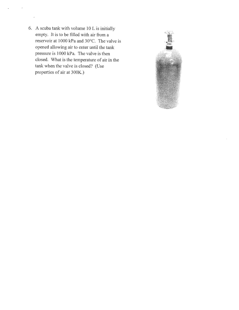 Solved A scuba tank with volume 10 L is initially empty. It