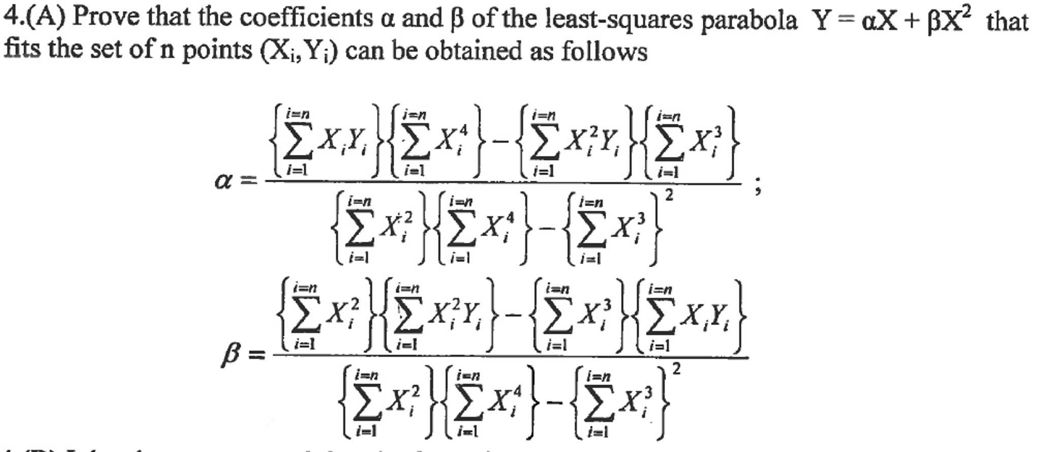 Solved Prove that the coefficients alpha and beta of the