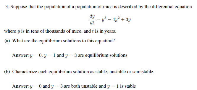 Solved Suppose that the population of a population of mice | Chegg.com