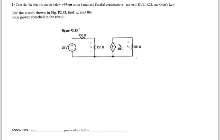 Solved Consider the electric circuit below without using | Chegg.com