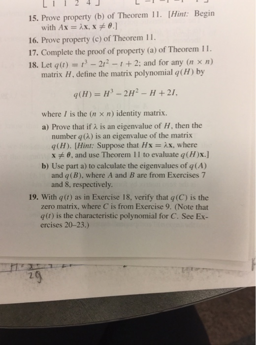 Solved Prove property (b) of Theorem 11. Prove property (c) | Chegg.com