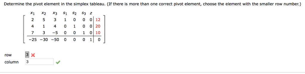 solved-determine-the-pivot-element-in-the-simplex-tableau-chegg