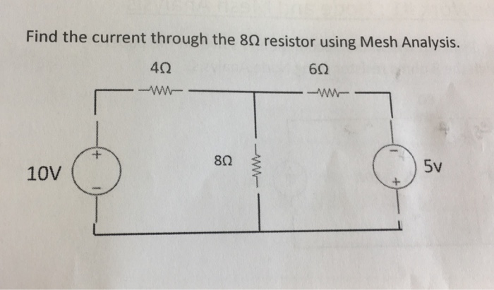 Solved Find the current through the 8 Ohm resistor using | Chegg.com