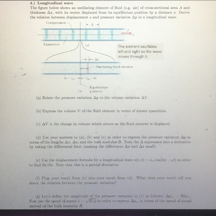 Solved Longitudinal wave The figure below shows an | Chegg.com