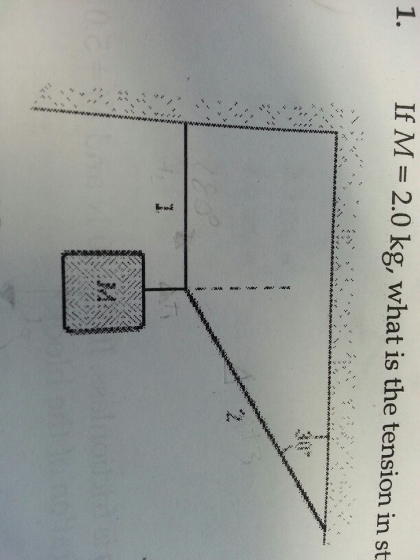 Solved em 2 0 kg what is the tension in st chegg