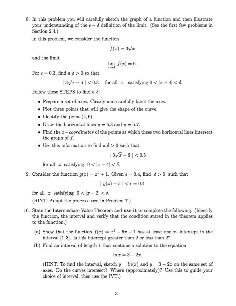 Solved In this problem you will carefully sketch the graph | Chegg.com