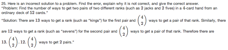 Solved Here Is An Incorrect Solution To A Problem. Find The | Chegg.com