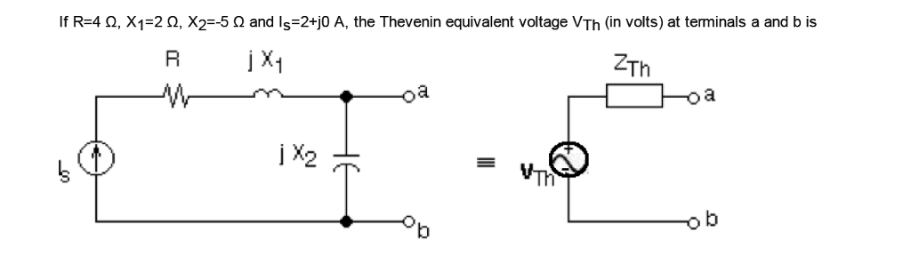 Solved lf R = 4 ohm, X_1 =2 ohm, X_2 = -5 ohm and I_S = 2+j0 | Chegg.com