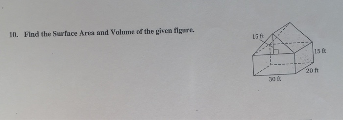 Solved Find the Surface Area and Volume of the given figure. | Chegg.com