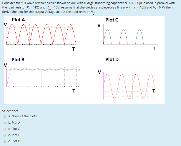 Solved Consider the full wave rectifier circuit shown below, | Chegg.com