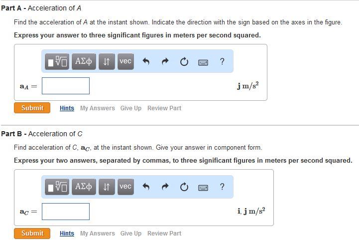 Solved Part C Acceleration Of B Find The Acceleration Of B Chegg Solved Part C Acceleration Of B Find The Acceleration Of B Chegg