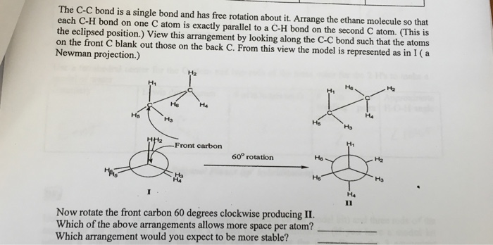 Solved The C-C bond is a single bond and has free rotation | Chegg.com