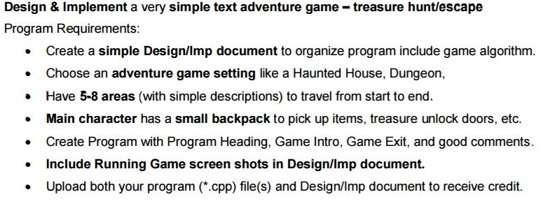 Simple Text Adventure Games