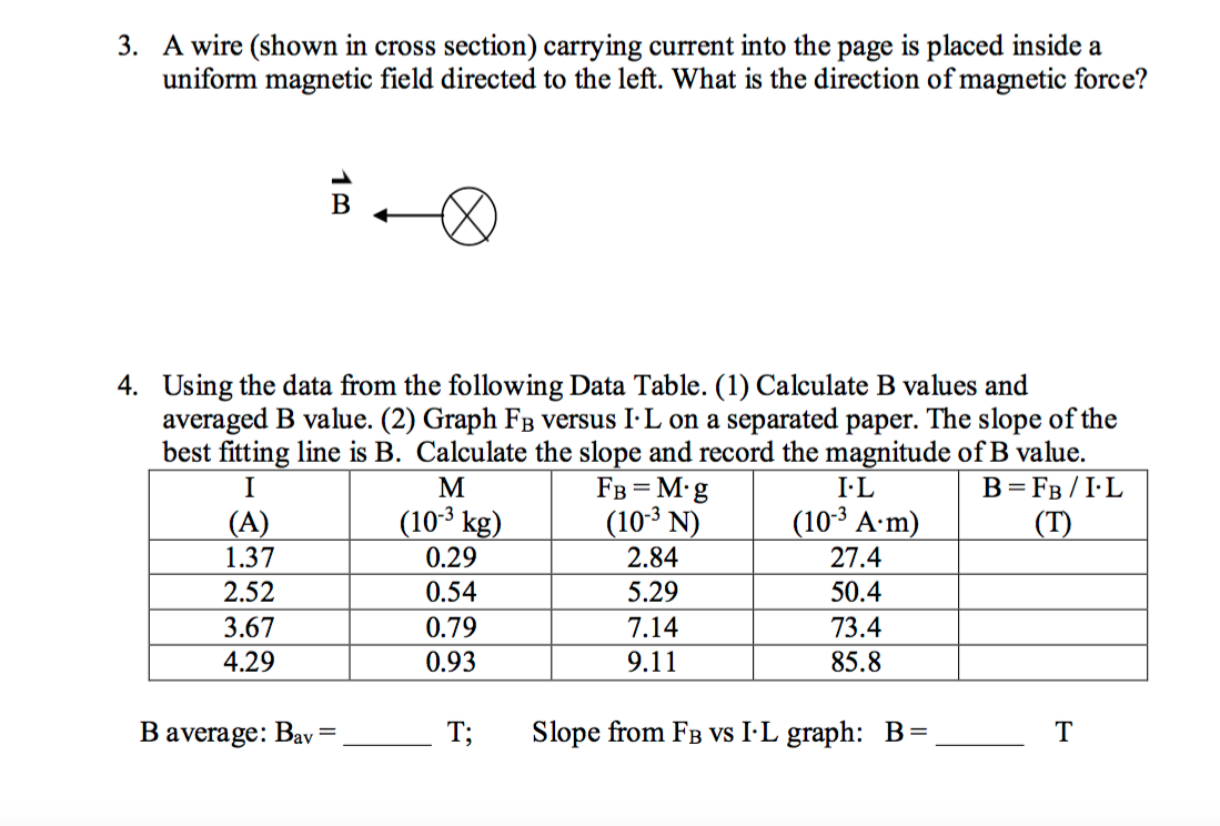 Solved A wire (shown in cross section) carrying current into