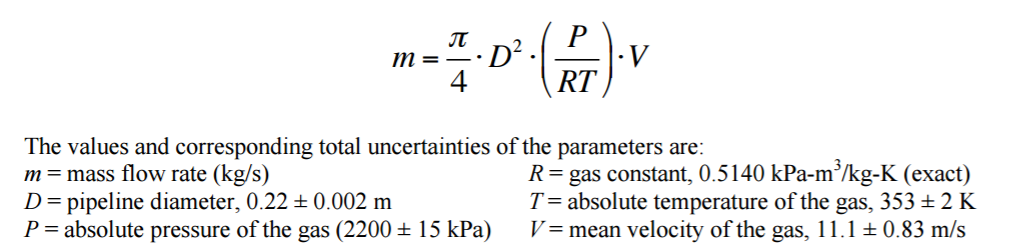 solved-the-equation-for-the-mass-flow-rate-of-natural-gas-chegg