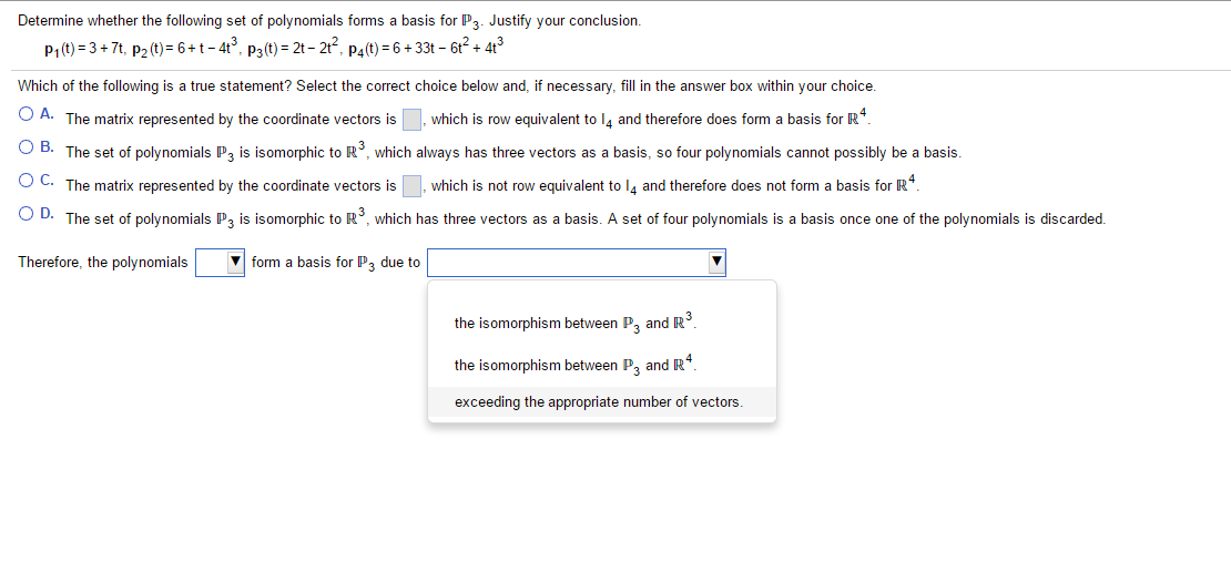 Solved Determine whether the following set of polynomials