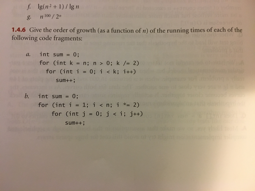 Solved How to calculate the running time of these two code | Chegg.com