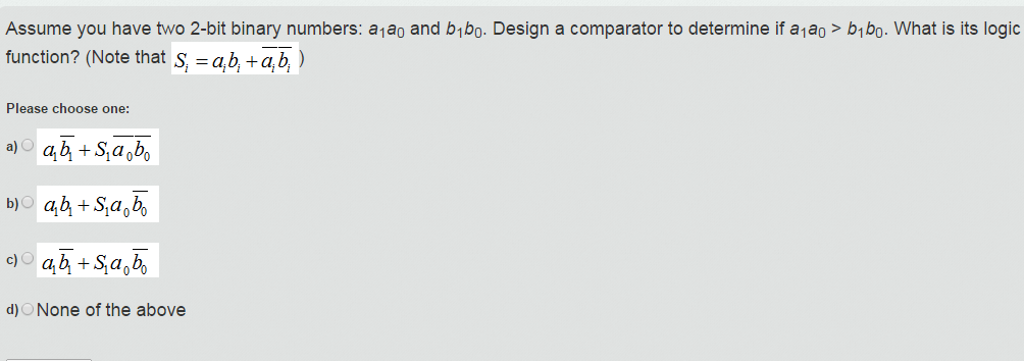 Solved Assume You Have Two 2-bit Binary Numbers: A_1a_0 And | Chegg.com