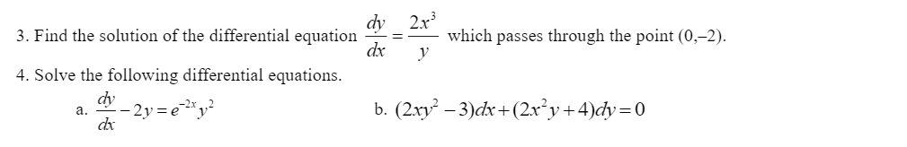 Solved Find the solution of the differential equation dy/dx | Chegg.com