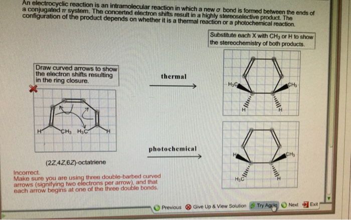 Solved An electrocyclic reaction is an intramolecular | Chegg.com