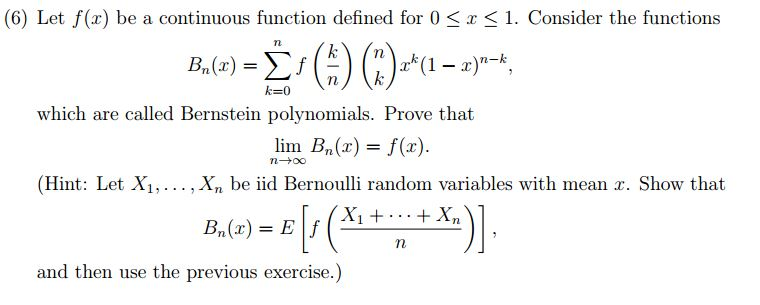 Solved Let Fx Be A Continuous Function Defined For 0 Le X 